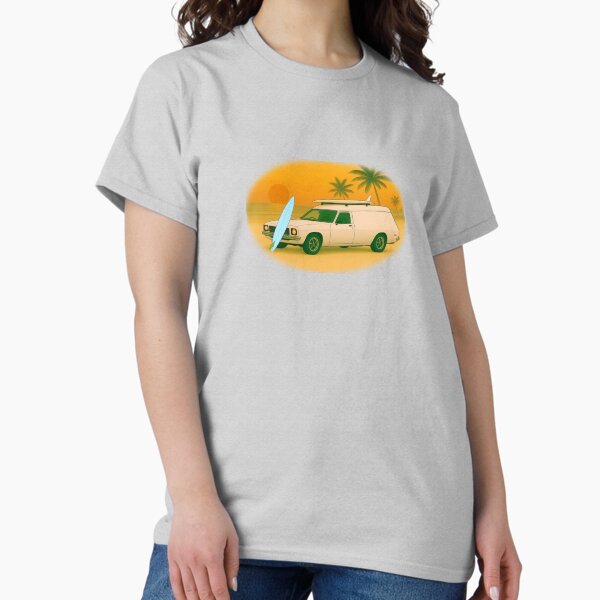 Aperçu de l'œuvre Fourgonnette australienne classique de surf – Rétro années 70 : crème créée et vendue par Myshington Merch.