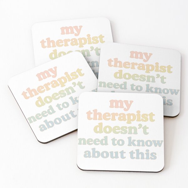 Item preview, My Therapist Doesn’t Need to Know About This – Unspoken Chaos Sticker designed and sold by CaffeinatedCreatures.