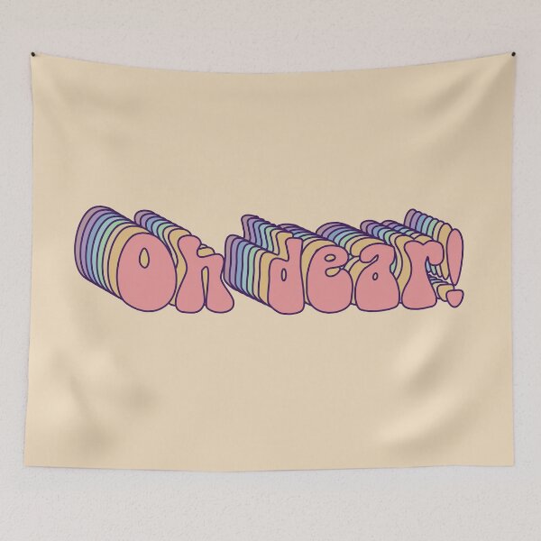 Item preview, Oh Dear! Retro Hippie 70's typography designed and sold by ChillingNation.