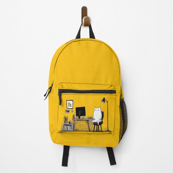 Item preview, Funny Cat Working at Desk Minimalist Illustration designed and sold by Art of Ngu.