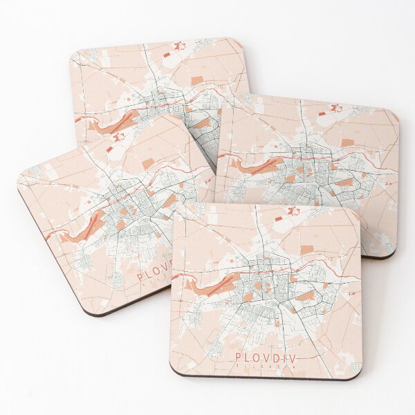 Item preview, Plovdiv City Map of Bulgaria  - Bohemian designed and sold by deMAP.