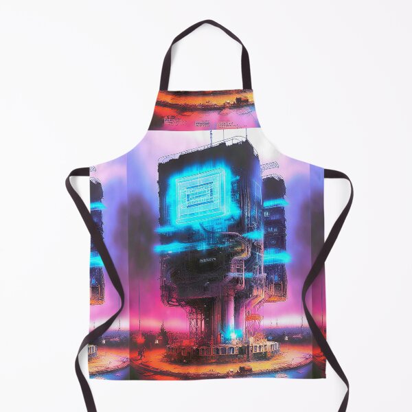 Item preview, Cyberpunk Image of futuristic cyber factory in the middle of the city. designed and sold by Giulivo Store Graphic.