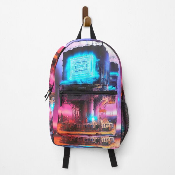 Item preview, Cyberpunk Image of futuristic cyber factory in the middle of the city. designed and sold by Giulivo Store Graphic.