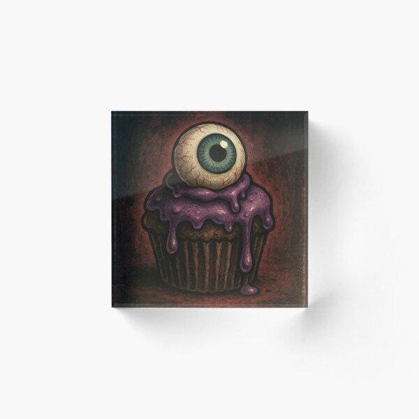 Item preview, Arte de Halloween con cupcakes de globo ocular espeluznantes designed and sold by Tarn.