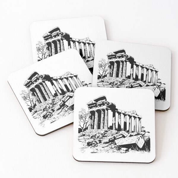 Item preview, Greek Temple Hera Ancient Olympia Goddess Monument Ruins designed and sold by inkoutninja.