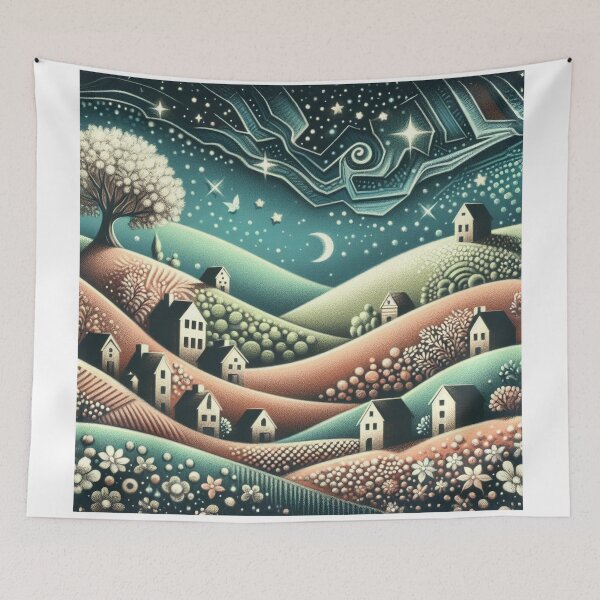 Item preview, Dreamy Village designed and sold by Beyondnote-Art.