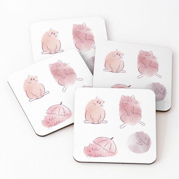 Item preview, Watercolor Cat Quartet – Soft Pet Portraits designed and sold by CraftedChapters.