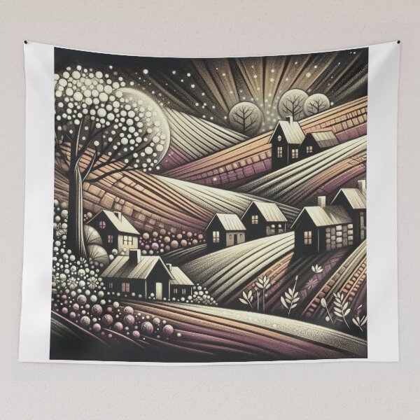 Item preview, Dreamy Village designed and sold by Beyondnote-Art.