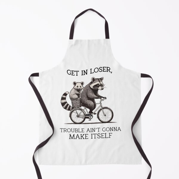 Item preview, Get In Loser Funny Meme Shirt Raccoon Opossum Bike Gang Animal Trending Tee designed and sold by LessIsLoud.