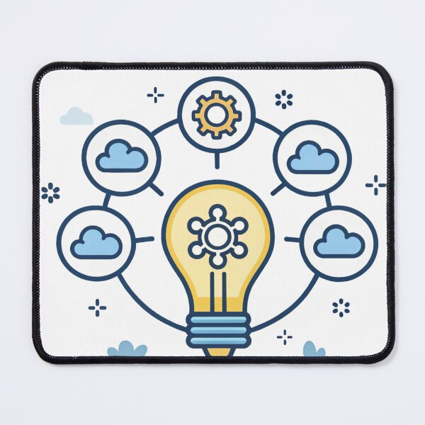 Item preview, light bulb idea brainstorming flat icon cartoon vector designed and sold by NAVAL00.