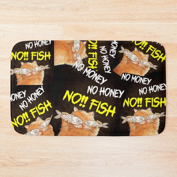 Artikelvorschau, Kein Geld, kein Honig, kein Fisch, lustige Katze Poster entworfen und verkauft von VinBasis.