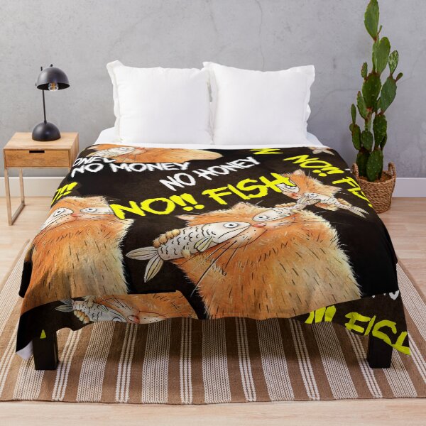 Item preview, No Money No Honey No Fish Funny Cat Poster designed and sold by VinBasis.