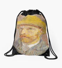 Self-Portrait with a Straw Hat (obverse: The Potato Peeler) Drawstring Bag