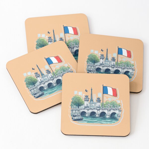 Item preview, Pont Alexandre III & River – Minimalist France Watercolor Art,  designed and sold by PaintMeWorld.