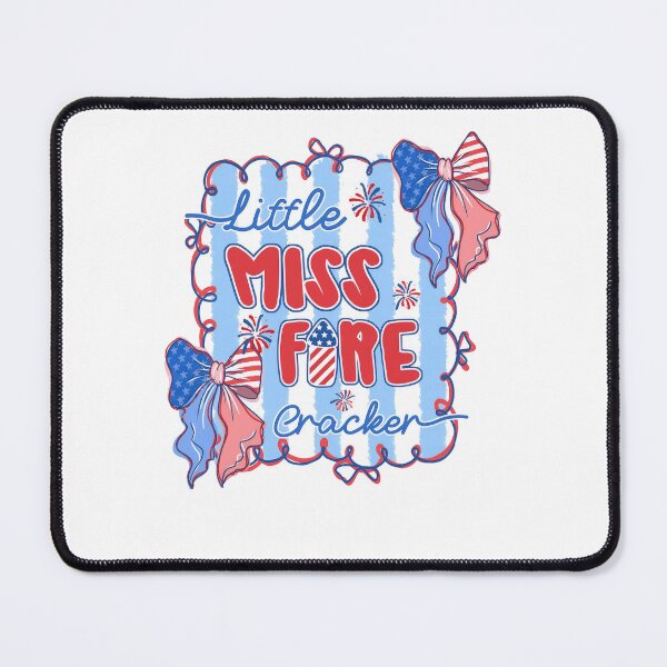 Item preview, Little Miss Firecracker 4th Of July Bow Usa Map Independence For Summer designed and sold by XuanhieuBp.