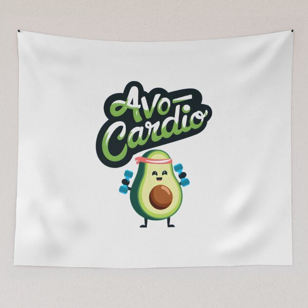 Item preview, Avo-Cardio Funny Avocado Fitness Gym Workout Pun designed and sold by ViktoonShirts.
