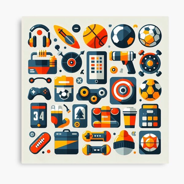 Item preview, Flat Sports Gear Icon Set – Multi-Game Equipment Design designed and sold by ashokreddy343.