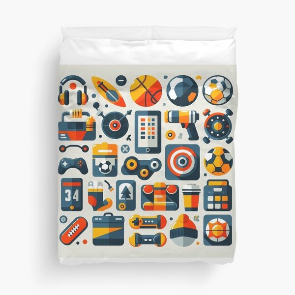 Item preview, Flat Sports Gear Icon Set – Multi-Game Equipment Design designed and sold by ashokreddy343.