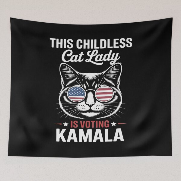 Item preview, Kamala Harris President 2024 Shirt, Childless Cat Lady designed and sold by Nekusa.