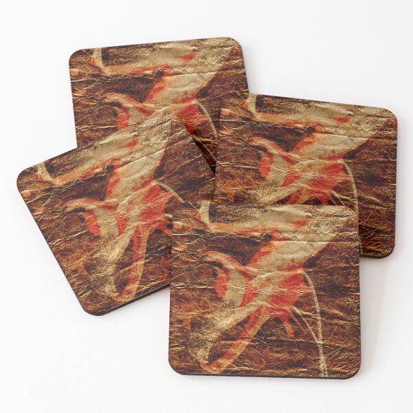 Item preview, Red and Gold Abstraction on Paper designed and sold by NickDedidis.