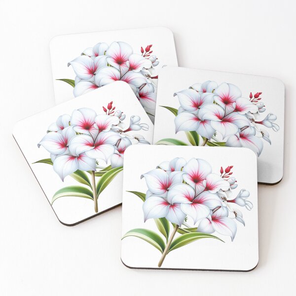 Item preview, "Delicate Watercolor Bouvardia Flower – Soft Pink & White Floral PNG" designed and sold by STmez Design.