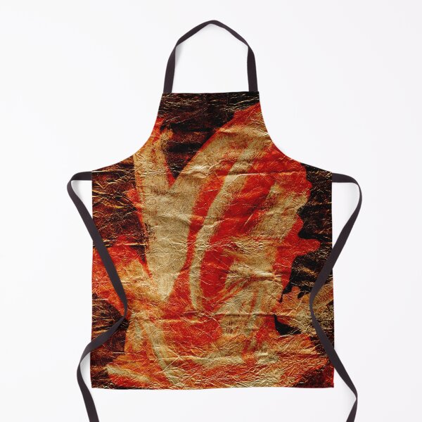 Item preview, Red and Gold Fire Abstraction on Paper designed and sold by NickDedidis.