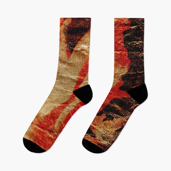 Item preview, Red and Gold Fire Abstraction on Paper designed and sold by NickDedidis.
