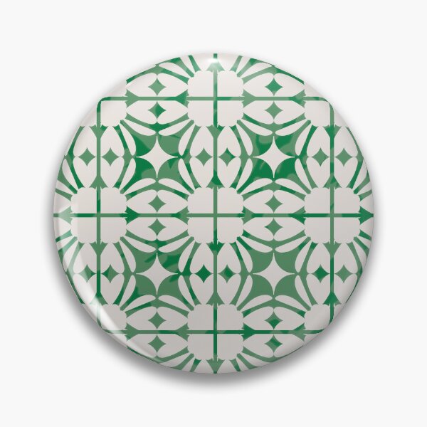 Item preview, Mediterranean Inspired Geometric Tile Pattern - Pesto Green designed and sold by Aureusglow.
