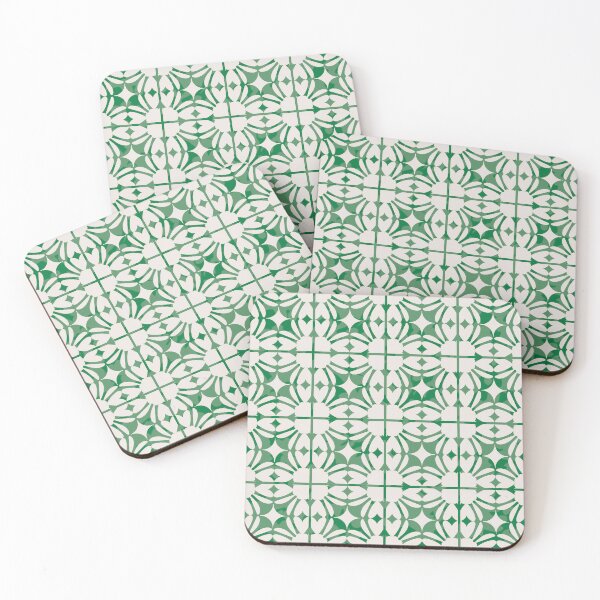 Item preview, Mediterranean Inspired Geometric Tile Pattern - Pesto Green designed and sold by Aureusglow.