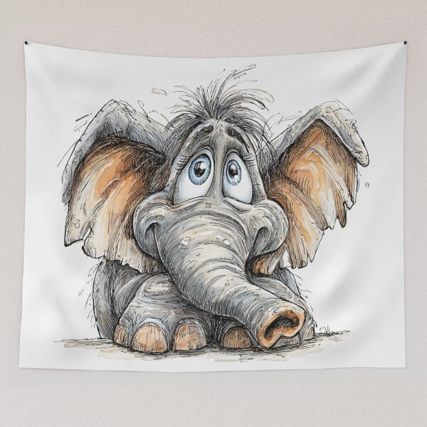 Item preview, Cute Cartoon Elephant  designed and sold by StudioRedKoala.