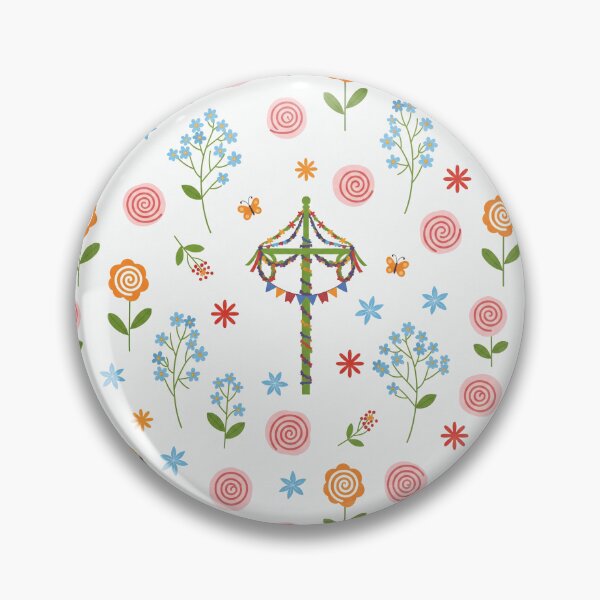 Item preview, Cute Midsummer Maypole Floral Pattern designed and sold by tretyakov.