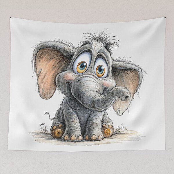 Item preview, Cute Cartoon Elephant  designed and sold by StudioRedKoala.