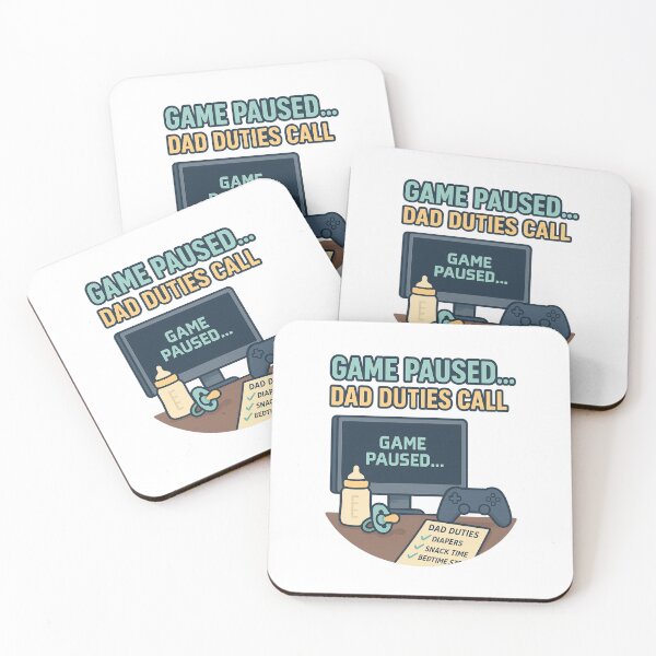 Item preview, Game Paused… Dad Duties Call designed and sold by Aube11.