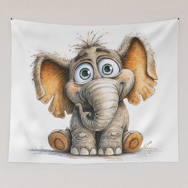 Item preview, Cute Cartoon Elephant  designed and sold by StudioRedKoala.
