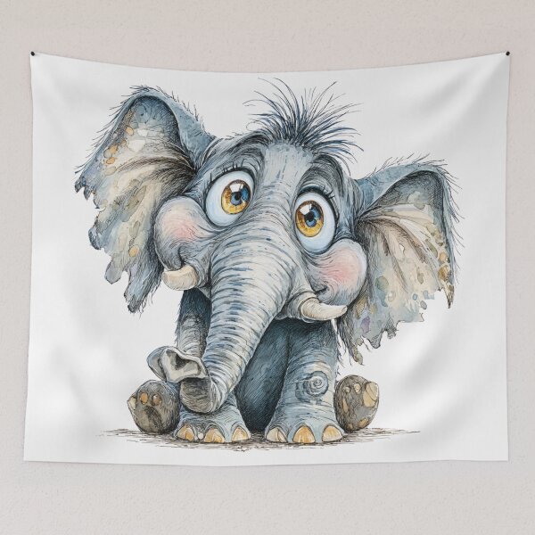 Item preview, Cute Cartoon Elephant  designed and sold by StudioRedKoala.