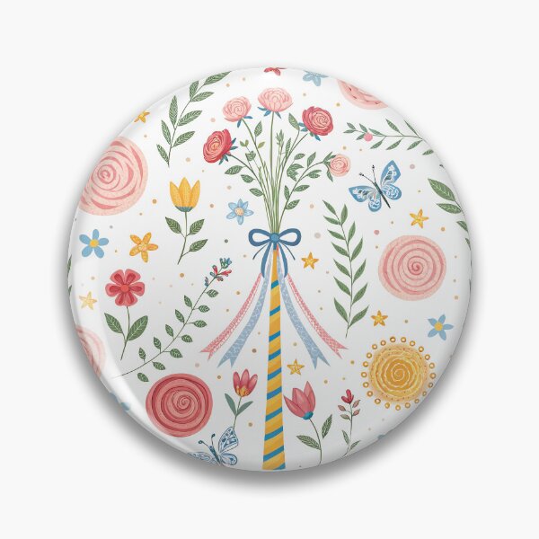Item preview, Cute Midsummer Maypole Floral Pattern designed and sold by tretyakov.