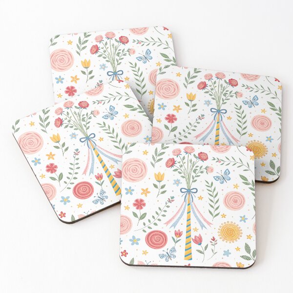 Item preview, Cute Midsummer Maypole Floral Pattern designed and sold by tretyakov.