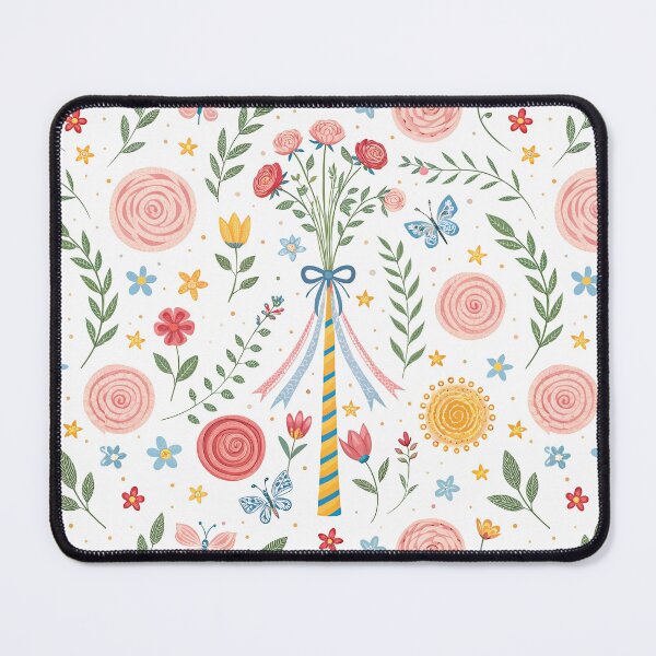 Item preview, Cute Midsummer Maypole Floral Pattern designed and sold by tretyakov.