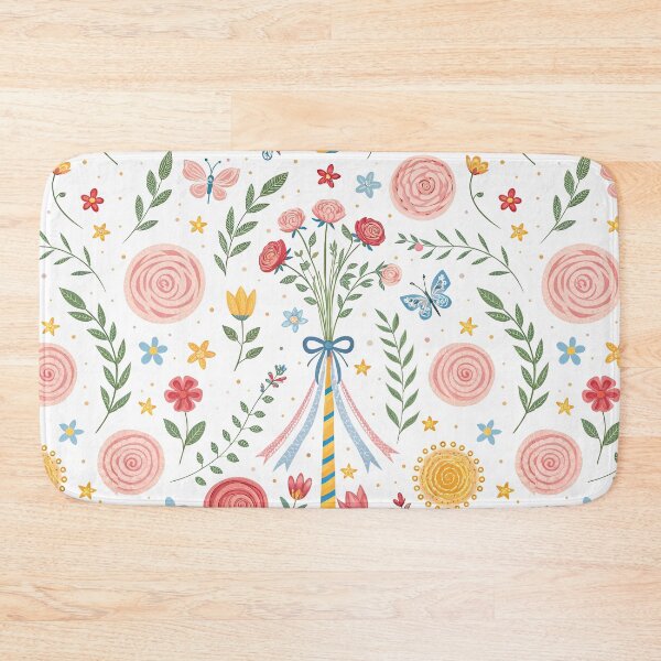 Item preview, Cute Midsummer Maypole Floral Pattern designed and sold by tretyakov.