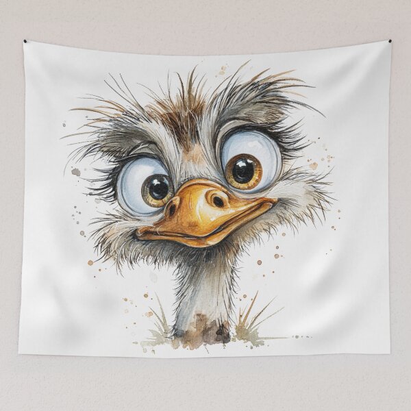 Item preview, Cute Cartoon Ostrich  designed and sold by StudioRedKoala.