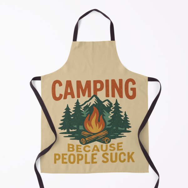 Item preview, Camping Because People Suck Retro Design designed and sold by Meandmyshop.