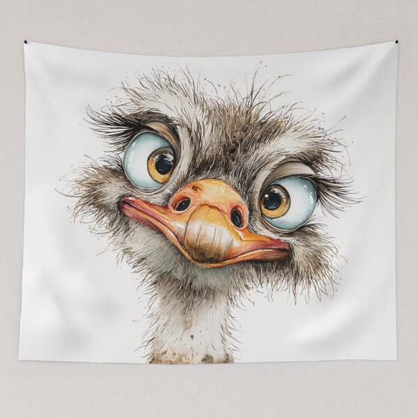 Item preview, Cute Cartoon Ostrich  designed and sold by StudioRedKoala.