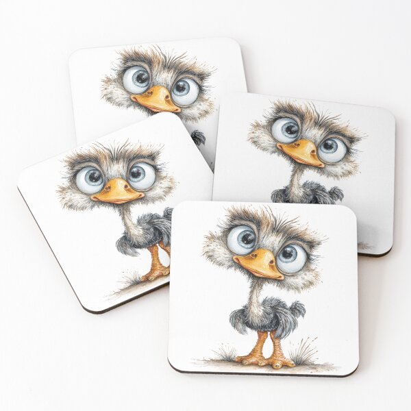 Item preview, Cute Cartoon Ostrich  designed and sold by StudioRedKoala.