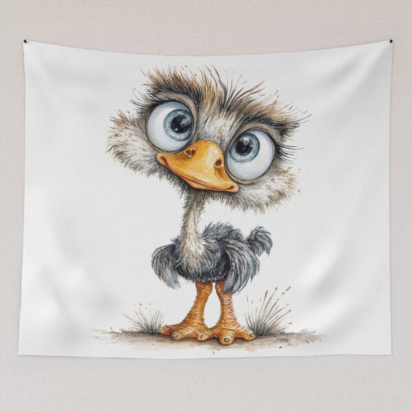 Item preview, Cute Cartoon Ostrich  designed and sold by StudioRedKoala.