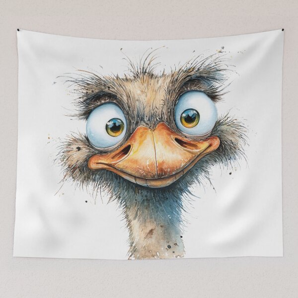 Item preview, Cute Cartoon Ostrich  designed and sold by StudioRedKoala.
