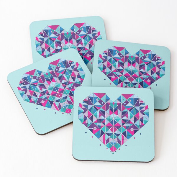 Item preview,  Mosaic Heart – A Colorful Geometric Valentine designed and sold by LadyInEverGreen.