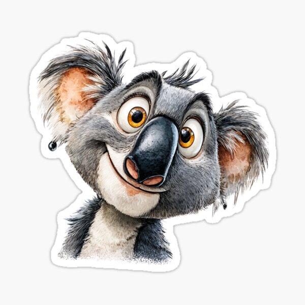 Aperçu de l'œuvre Koala de dessin animé mignon créée et vendue par StudioRedKoala.