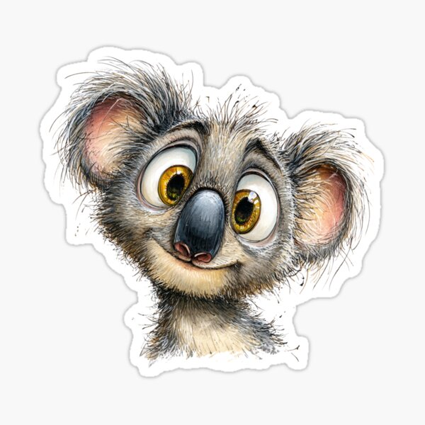 Aperçu de l'œuvre Koala de dessin animé mignon créée et vendue par StudioRedKoala.