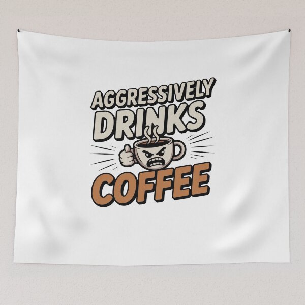 Item preview, *aggressively drinks coffee* designed and sold by Mateusz Majcherek.