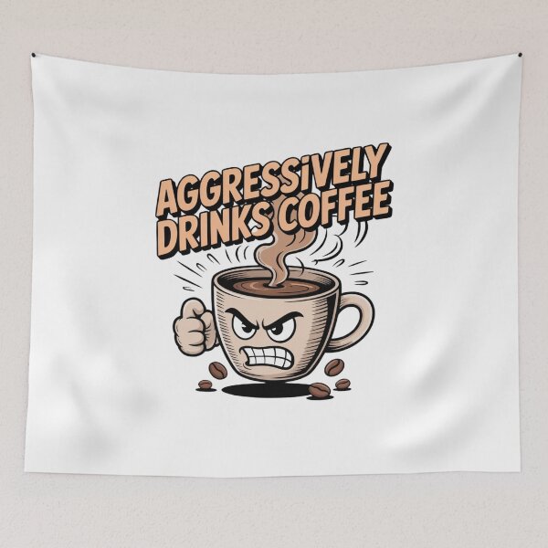 Item preview, *aggressively drinks coffee* designed and sold by Mateusz Majcherek.